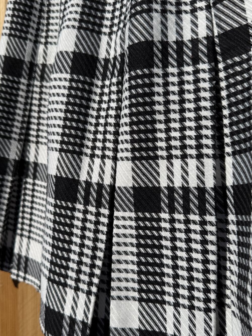 Vintage Pleated Miniskirt 90s Tracy Evans Black White Check Plaid Schoolgirl - Picture 5 of 9